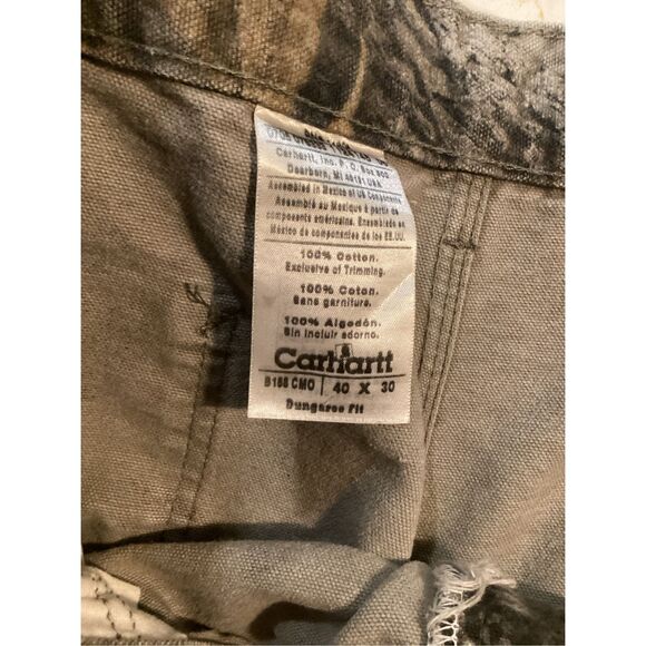 Carhartt X Realtree B158 Camo Dungaree Carpenter Pants Sz 40x30 Vintage - Picture 3 of 6